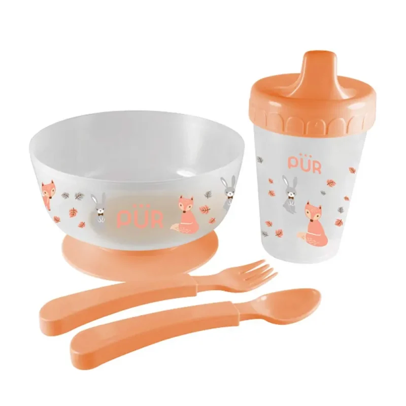 PUR 4 in 1 Weaning Set Orange