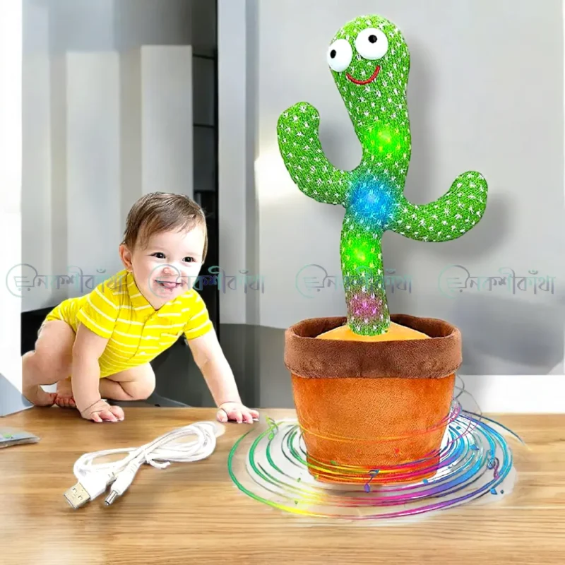 Interactive Talking & Singing Cactus Toy with LED Light - Ideal Baby Gift