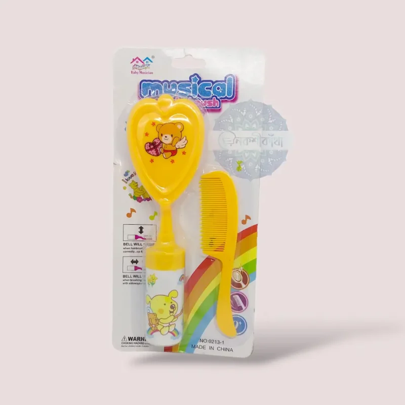 Baby Hair Brush & Comb Soft Musical Rattle - Image 6