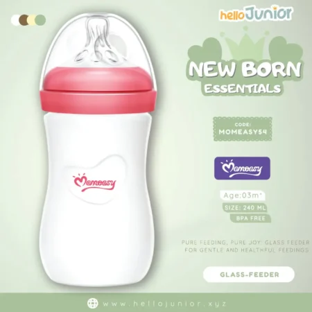 Momeasy 240mL Wide Neck Glass Bottle | BPA Free & Anti-Colic - Image 3