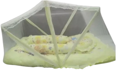 Baby Bed Set with Mosquito Net | Soft Cotton Bedding for Babies
