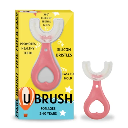 U Shaped Toothbrush for Kids – Soft Silicone Baby Brush