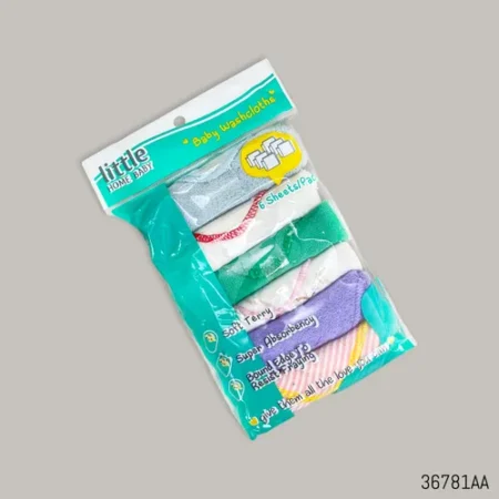 Little Home Baby Washcloths – Soft & Gentle Towel Set (6pcs)