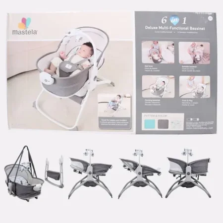 Mastela 6-in-1 Baby Bassinet & Rocker | Recliner, Napper, Play & Seat - Image 2