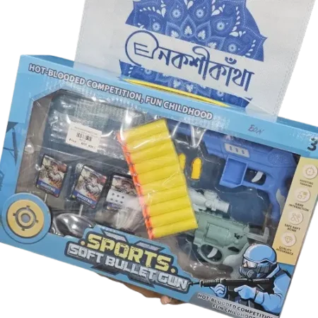 2 Pcs Soft Gun Toy Bundle with 10 Bullets & Targets – Safe Play for Kids