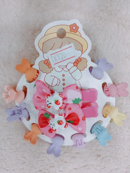 Cute Flower Hair Clip Set For Baby Girl